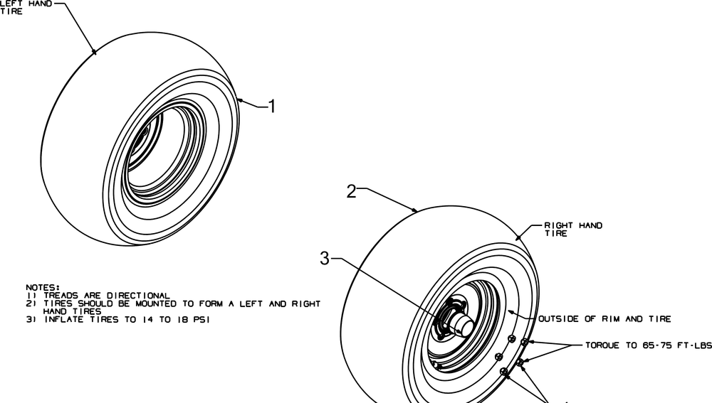 Wheels-Rear Diagram and Parts List for 747EFI4X4 (37AM486D010)(2016) Cub Cadet Lawn Tractor Accessories